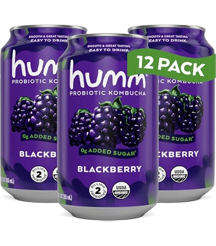 Amazon.com: Humm Probiotic Kombucha Zero Sugar, No Refrigeration